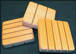 Large square cedar soap dish