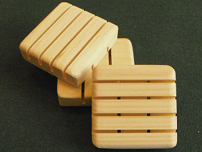 small pine wood soap dish