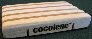 wood burning on edge of soap dish