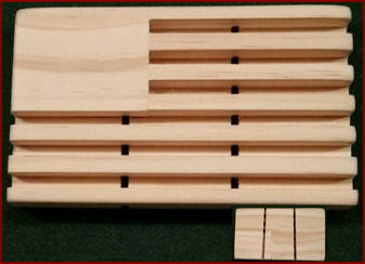 American fllag wood soap dish