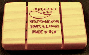 Wood burn on Natures Bar soap dish