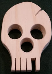 Human Skull wood soap dish
